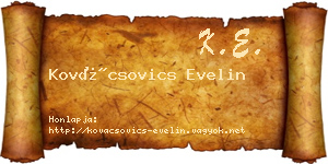 Kovácsovics Evelin névjegykártya