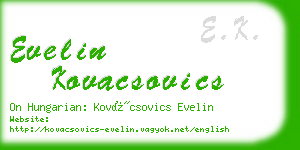 evelin kovacsovics business card